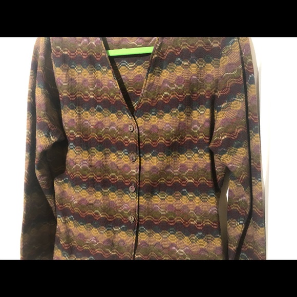 Missoni Knit Cardigan Multi-Colored Button - Picture 1 of 5
